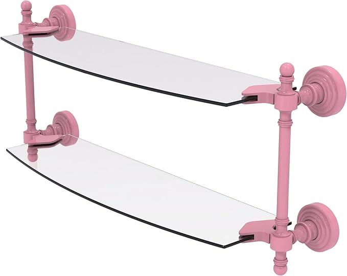 Retro Wave Collection Two Tiered Glass Shelf