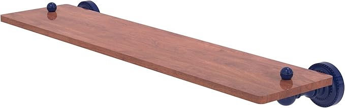 Allied Brass DT-1-22-IRW-MBL Dottingham Collection 22 Inch Solid IPE Ironwood Shelf, Mediterranean Blue