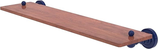 Allied Brass DT-1-22-IRW-MBL Dottingham Collection 22 Inch Solid IPE Ironwood Shelf, Mediterranean Blue