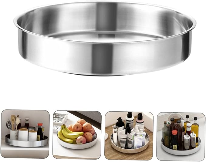 Glass Shelf for Bathroom ，Glass Aluminum，Rotating Storage Rack Kitchen Decor Accessories Spice Tray