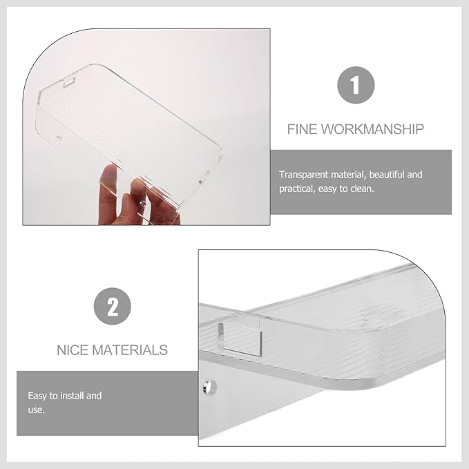 BESPORTBLE Floating Wall Shelves Bathroom Organizer Shelf L-Shaped Kitchen Seasoning Rack Wall Mounted Storage Holder for Bathroom and Kitchen