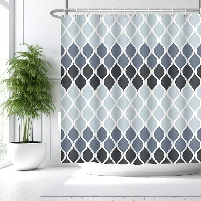 Textured Clarisse Shower Curtain Creative Home Ideas Modern Bathroom Shower Curtains Waterproof Fabric Machine Washable Shower Curtain 72 x 72 Inches