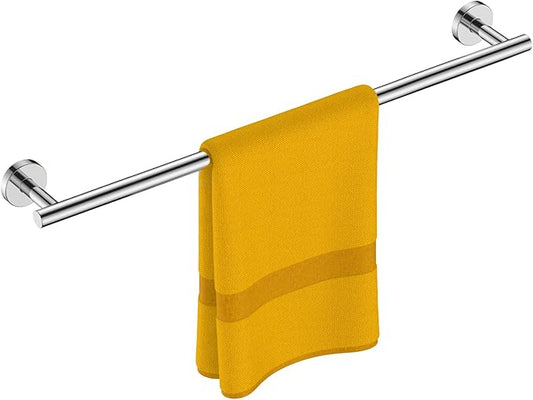 FORIOUS Towel Bar Wall Mounted, Stainless Steel Towel Racks for Bathroom 23 Inch, Includes Wall Mounting Hardware (Chrome, Hanging Space 21 Inch)