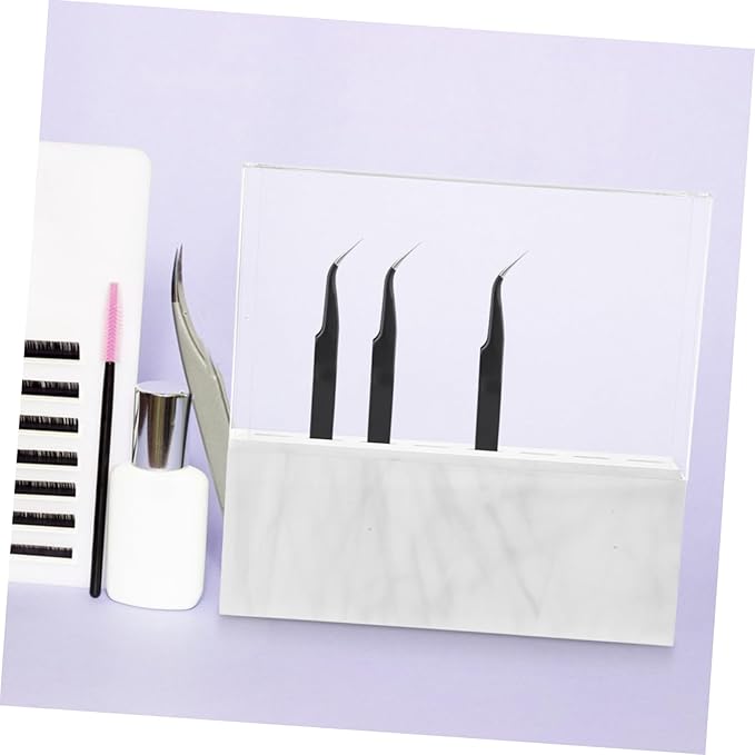 Tweezers Holder for Display Compartment Makeup Tweezers Stand Space-saving Organizer for Beauty Salons Home Use Easy to Clean Transparent Design