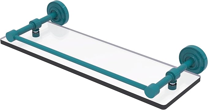 Allied Brass Dottingham Collection Single Glass Shelf with Gallery Rail