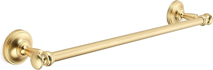 khtumeware 1 Pack Brushed Gold Towel Bar 18 Inch Towel Rack for Bathroom Wall Mounted Thicken Steel Towel Rod Modern Home Decor