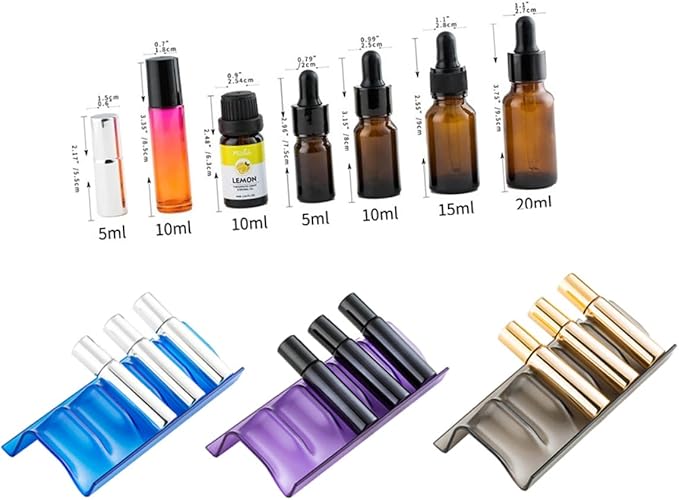 SHINEOFI 3pcs Bottle Storage Rack Foldable Organizer Slots Household Organizer for Desktop and Nightstands
