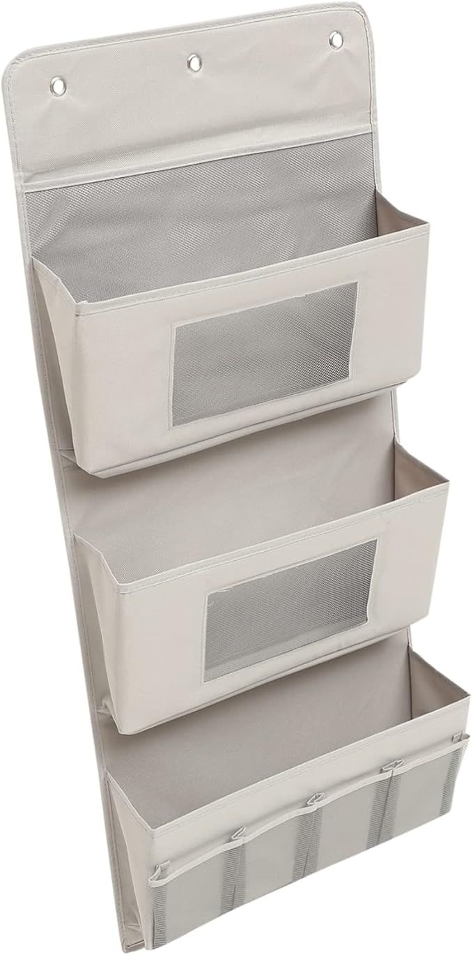 Glass Shelf for Bathroom ，Glass Aluminum，Door Hanging Storage over The Door Hooks Multi-layer Organizer for Dormitory