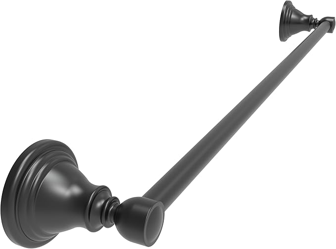 Towel Bar 24inch, Stainless Steel Bathroom Towel Rack Wall Mounted, Heavy Duty Towel Rod, Towel Holders for Bathroom, Kitchen (Matte Black)