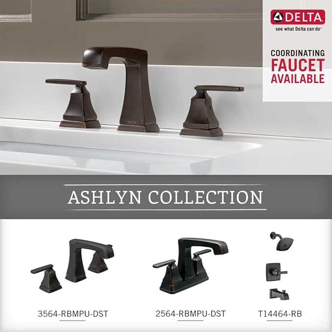 DELTA FAUCET Rubber Limited 76418-RB Ashlyn 18-in Wall Mount Towel Bar Bath Hardware Accessory in Venetian Bronze