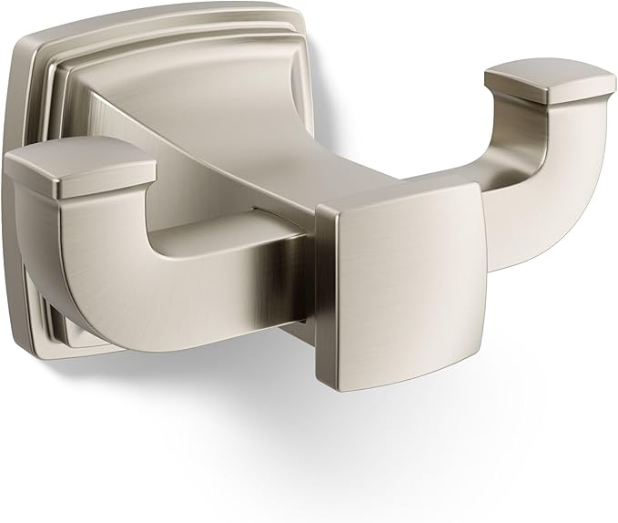 Kohler 27411-BN Riff® Double Robe Hook, Vibrant Brushed Nickel