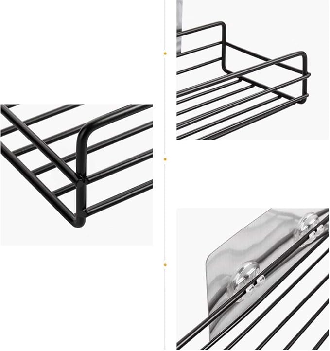 AGYH Bathroom Shelf Wall Hanging Bathroom Punch-Free Storage Rack Vanity Wall Storage Rack (Color : White)