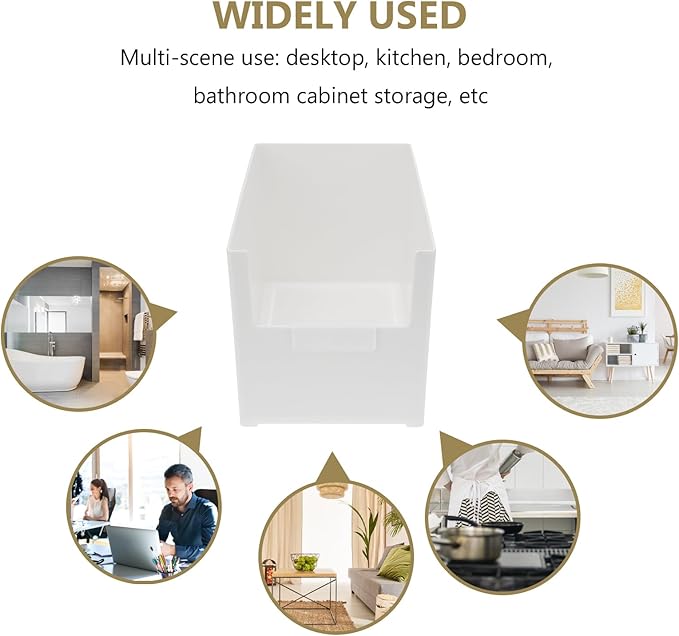 SHINEOFI Box Storage Box Jewelry Holders Kitchen Utensil Holder Desktop Stand Makeup Drawers Rubber Mallet Storage Bins Stacking Desktop Container Makeup Stand Plastic Cosmetic White