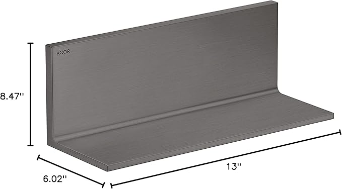 AXOR Universal Rectangular Shelf, 12" in Brushed Black Chrome, 42644340
