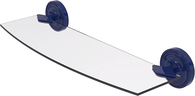 Allied Brass R-33/18-MBL Regal Collection 18 Inch Glass Shelf, Mediterranean Blue