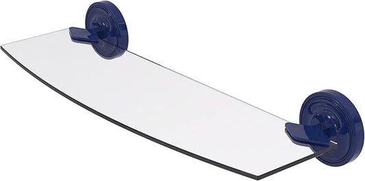 Allied Brass R-33/18-MBL Regal Collection 18 Inch Glass Shelf, Mediterranean Blue