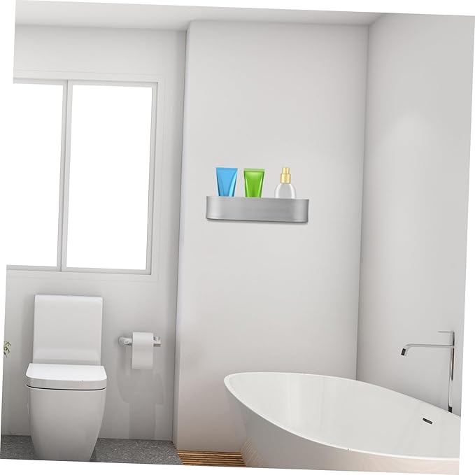 The-Toilet Storage -Mounted Storage Shelves Bathroom Counter Organizer Easy Install Non-Punch Design