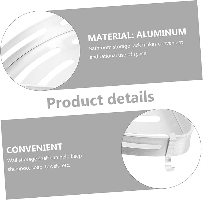 MAGICLULU Wall-Mounted Storage Rack Space Aluminum Shelf for Bathroom and Kitchen Easy to Install Silver Finish for Organizing Toiletries and Towels