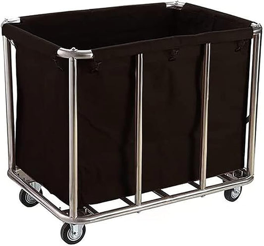 Commercial Laundry Basket with Wheels Industrial 12 Bushel Hamper Sorters Large Waterproof Laundry Cart Heavy Duty for Home Organizer and Storage