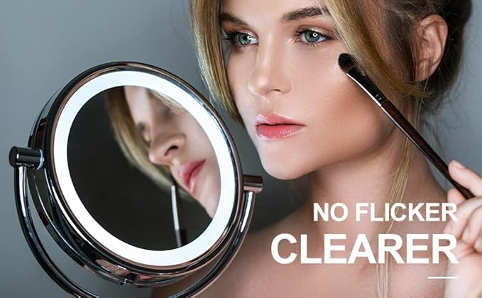 No Flicker Double-Sided Mirror Bulb 40W Equivalent for Conair & Jerdon Makeup Mirrors, 1PCS Natural White