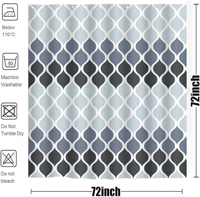 Textured Clarisse Shower Curtain Creative Home Ideas Modern Bathroom Shower Curtains Waterproof Fabric Machine Washable Shower Curtain 72 x 72 Inches