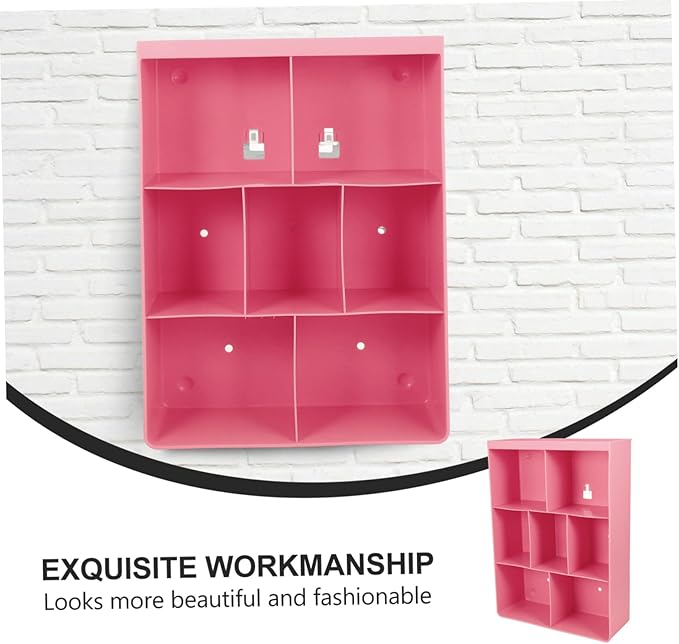 BESTYASH 1Pc Wall Mounted Storage Rack No Drilling Adhesive Shelf for Bathroom Kitchen Bedroom Material for Organizing Cups Bottles Cans