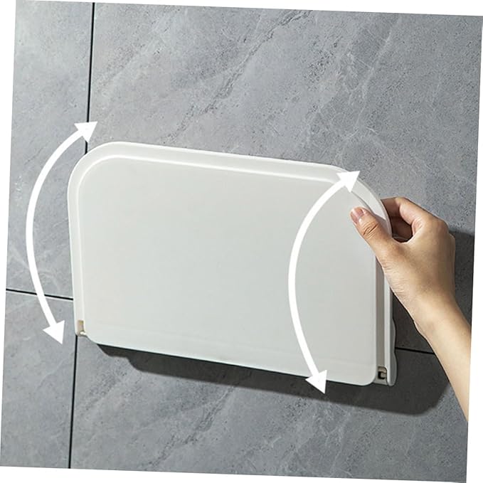 VALICLUD 2pcs Foldable Wall Shelves for Bathroom Space-Saving Storage Rack PP Material Compact Folding Stand Wall Mounted Organizer for Towels Soap Tissue Easy to Clean and Sturdy Design