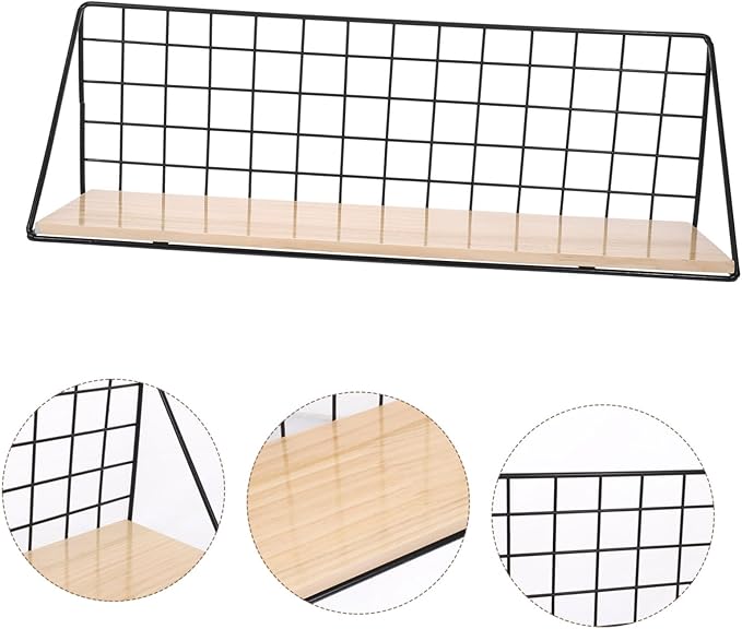 VOSAREA 1Pc Large Wall Rack Multifunctional Bathroom Shelf for Home Storage Easy to Clean Install Strong Adhesion Breathable Design Decorative Practical