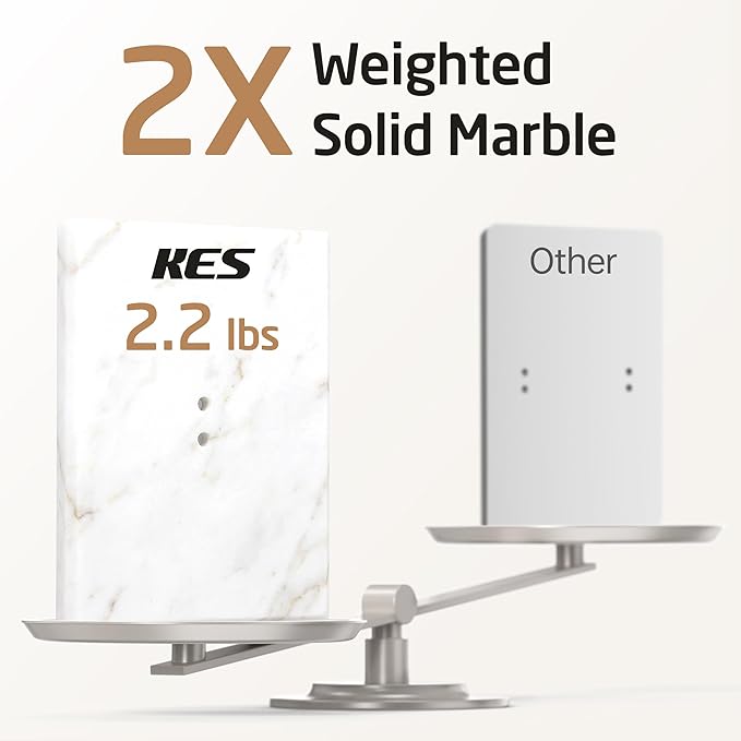 KES Hand Towel Holder for Bathroom, Countertop Towel Stand with Weighted Marble Base, S-Shape Hand Towel Rack Stand Freestanding Counter Top 18/8 Stainless Steel Brushed Finish, BTH223-2