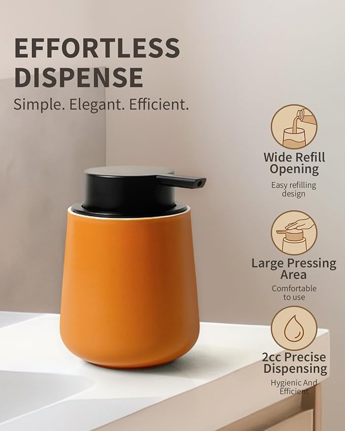 BosilunLife Bathroom Accessories Set 3 pcs (Orange-Liquid)