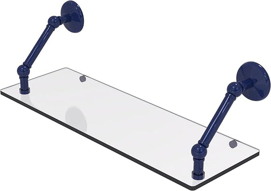 Allied Brass PMC-1-24-MBL Prestige Monte Carlo Collection 24 Inch Floating Glass Shelf, Mediterranean Blue