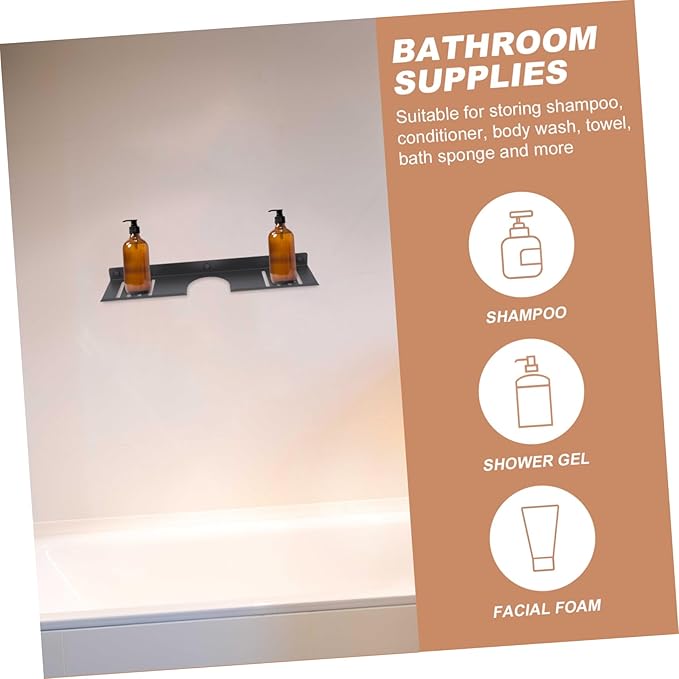 Hemobllo Over Sink Bathroom Shelf No Drill Wall-Mounted Organizer for Easy Access to Toiletries Construction for Bathroom and Kitchen Use Space-Saving Design