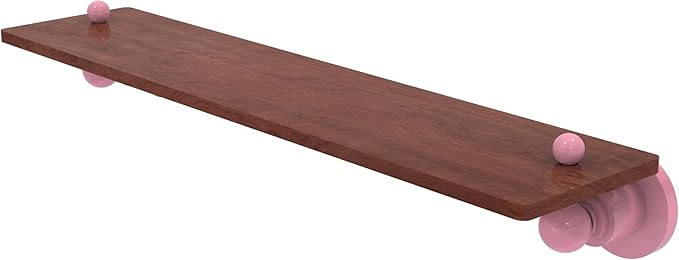 Allied Brass AP-1-22-IRW-PNK Astor Place Collection 22 Inch Solid IPE Ironwood Shelf, Pink