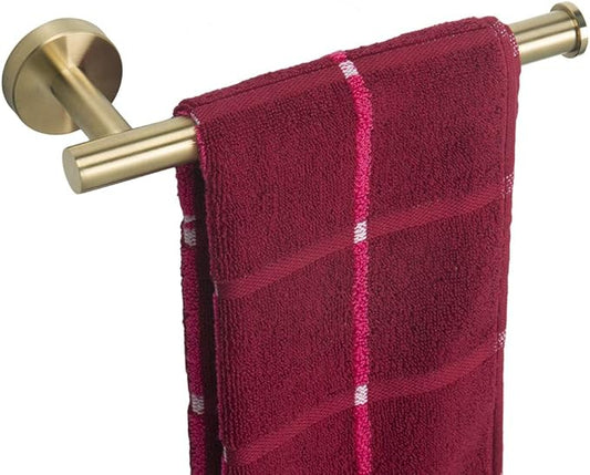 TocTen Hand Towel Holder/Towel Ring - Thicken SUS304 Stainless Steel Bathroom Hand Towel Bar, 9Inch Heavy Duty Wall Mounted Towel Rack Hanger (Brushed Gold)