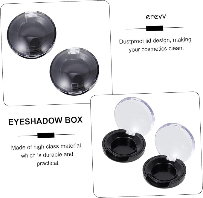DOITOOL 24pcs Small Eyeshadow Storage Case for Makeup Compact Blusher Box for Travel and Daily Use Empty Eyeshadow Organizer for Cosmetic Sub Packaging