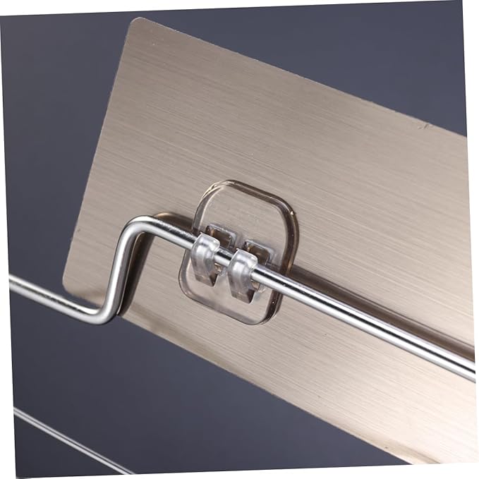 Cabilock Bathroom Shelf Organizer Medium No Drilling Traceless Wall-Mount Storage Rack Stainless Steel for Bathroom and Kitchen Use Strong Adhesive Easy Installation