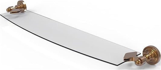 Allied Brass DT-33/24-BBR Dottingham Collection 24 Inch Glass Shelf, Brushed Bronze
