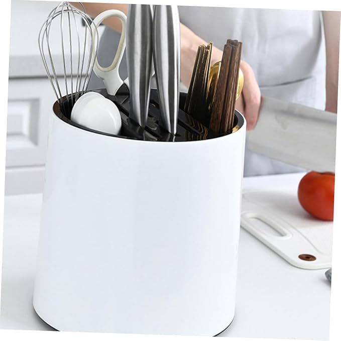Glass Shelf for Bathroom ，Glass Aluminum，Multi-Compartment Cutlery Kitchen Knife Storage Rack Easy Drainage Plastic Material