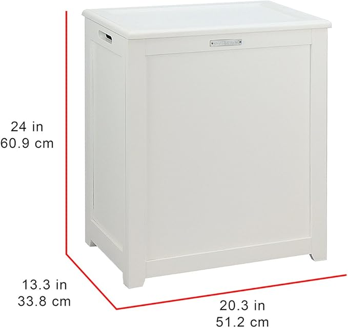 Oceanstar RH5513WHITE Storage Laundry Hamper, White