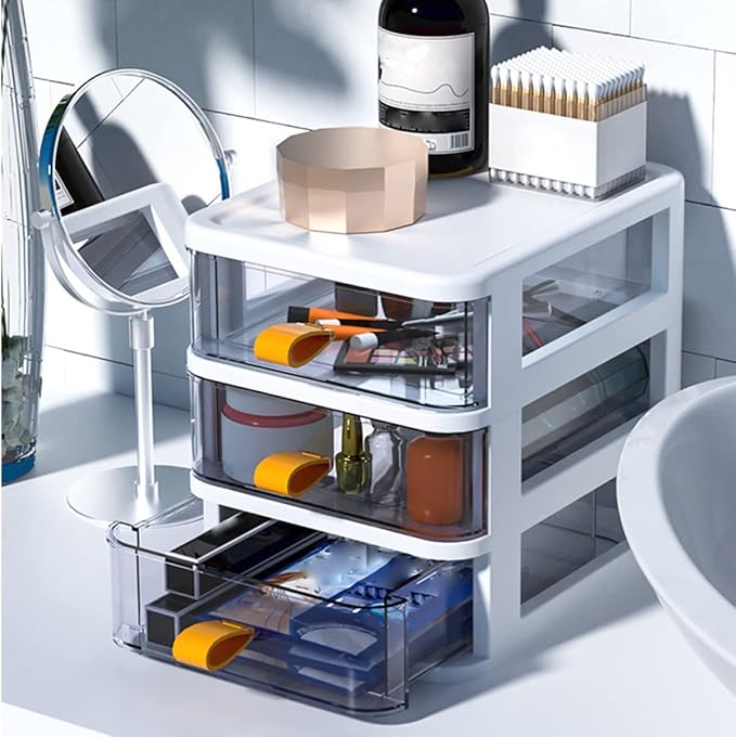 Desktop Mini Cabinet for Kitchen Seasoning Storage Three-layer Pull-out Organizer for Office and Home Use and Practical Design for Tidy Spaces