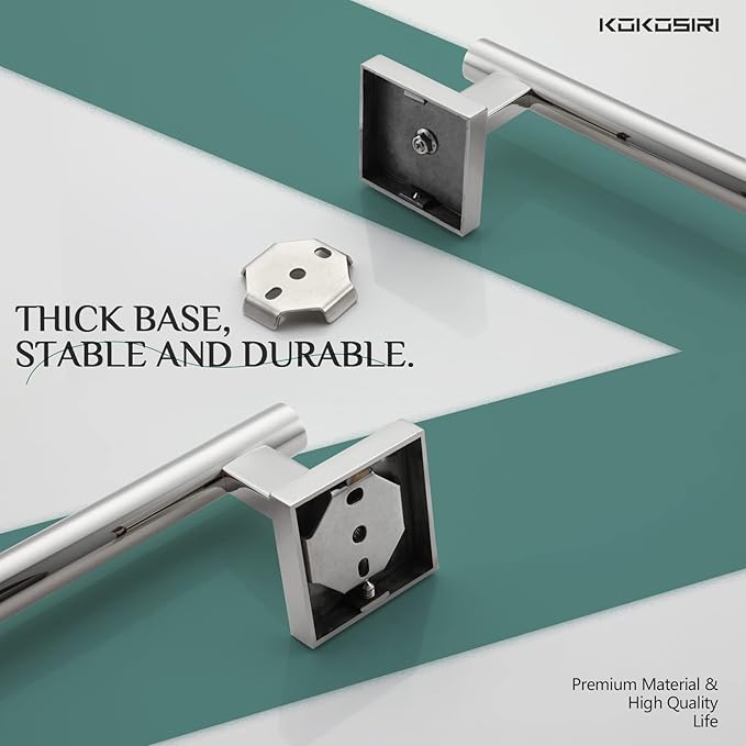 KOKOSIRI Hand Towel Bar 12 Inch Bathroom Towel Holder for Bath Kitchen Toilet Cabinet Chrome Stainless Steel B4005CH-L12