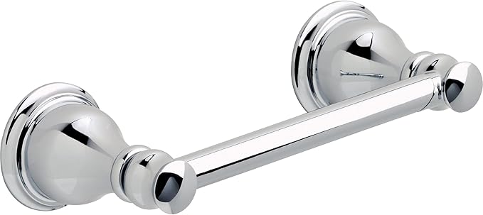 DELTA FAUCET Rubber Limited AUB50-PC Aubrey Wall Mount Pivot Arm Toilet Paper Holder Bath Hardware Accessory in Polished Chrome