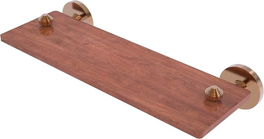 Allied Brass SB-1-16-IRW-BBR South Beach Collection 16 Inch Solid IPE Ironwood Shelf, Brushed Bronze