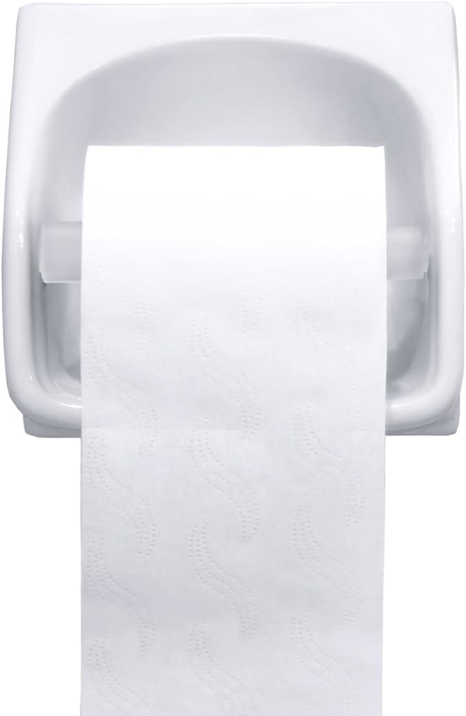 Shappy 2 Pcs Universal Toilet Paper Holder Replacement Rod Spring Loaded Plastic Retractable Paper Replacement Rod Toilet Tissue Roll Holder Insert for Bathroom Home Fixture Accessories(White)