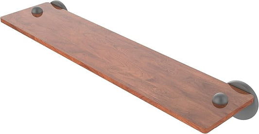 Allied Brass SH-1-22-IRW-GYM Soho Collection 22 Inch Solid IPE Ironwood Shelf, Matte Gray