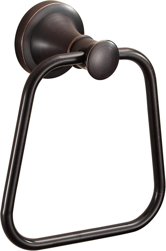 WOLIBEER Bronze Hand Towel Ring, Bath Towel Holder Oil Rubbed, Bathroom Towel Hanger Wall Mounted Farmhouse Rustic ORB Stainless Steel