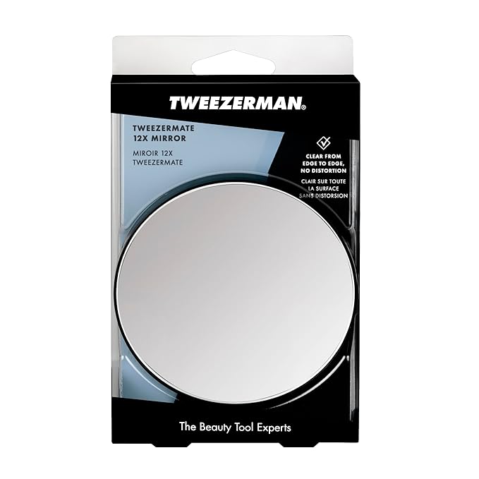 Tweezerman Tweezermate 12x's Magnification Mirror, Black