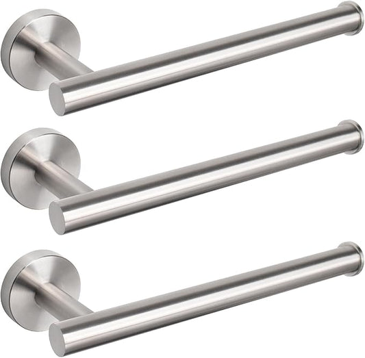 NearMoon Hand Towel Holder/Towel Ring, Thicken Stainless Steel Hand Towel Bar for Bathroom, Rustproof Wall Mounted Towel Rack, Contemporary Style Bath Accessories, 9 Inch (3 Pack, Brushed Nickel)