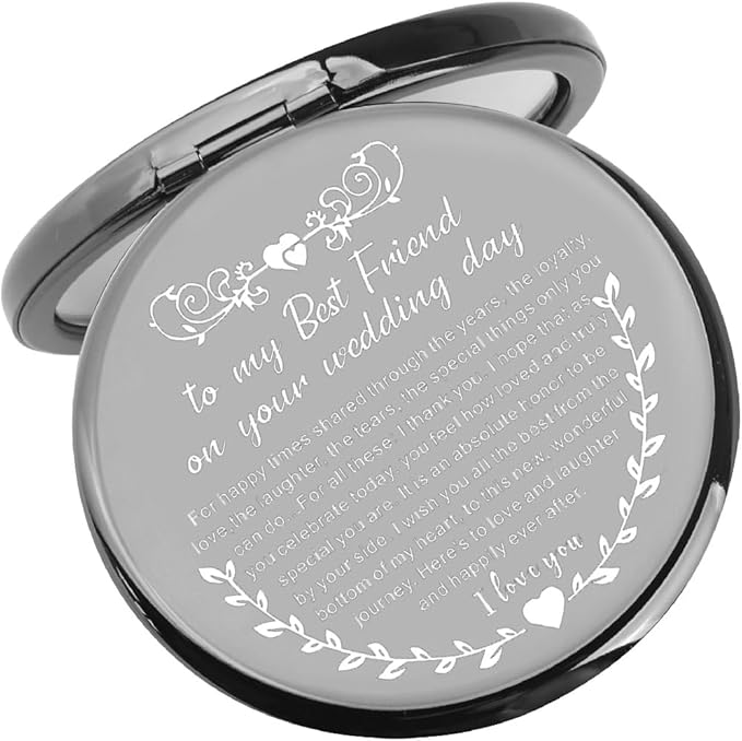 UJIMS to My Best Friend on Your Wedding Day Gifts for Bride Best Friend - Makeup Mirror Wedding Gift
