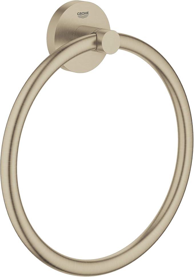 Essentials Towel Ring, Brushed Nickel Infinity